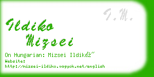 ildiko mizsei business card
